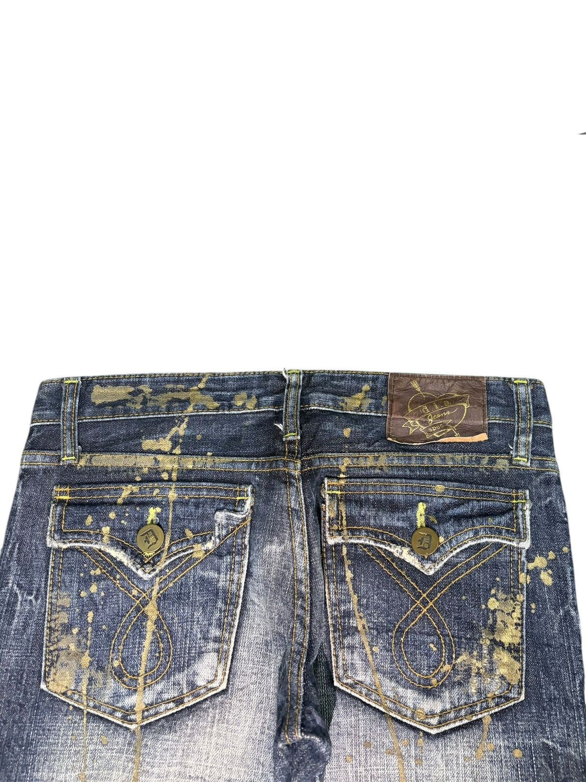 If Six Was Nine Vintage Japanese Brand Distress Low Rise Flare Jeans Size 30" / US 8 / IT 44 - 4 Thumbnail