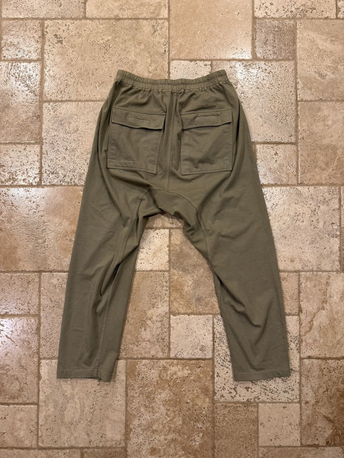 Rick Owens Drkshdw Rick Owens DRKSHDW Beige Brown Classic Cargo Drawstring Pant Size US 34 / EU 50 - 8 Thumbnail