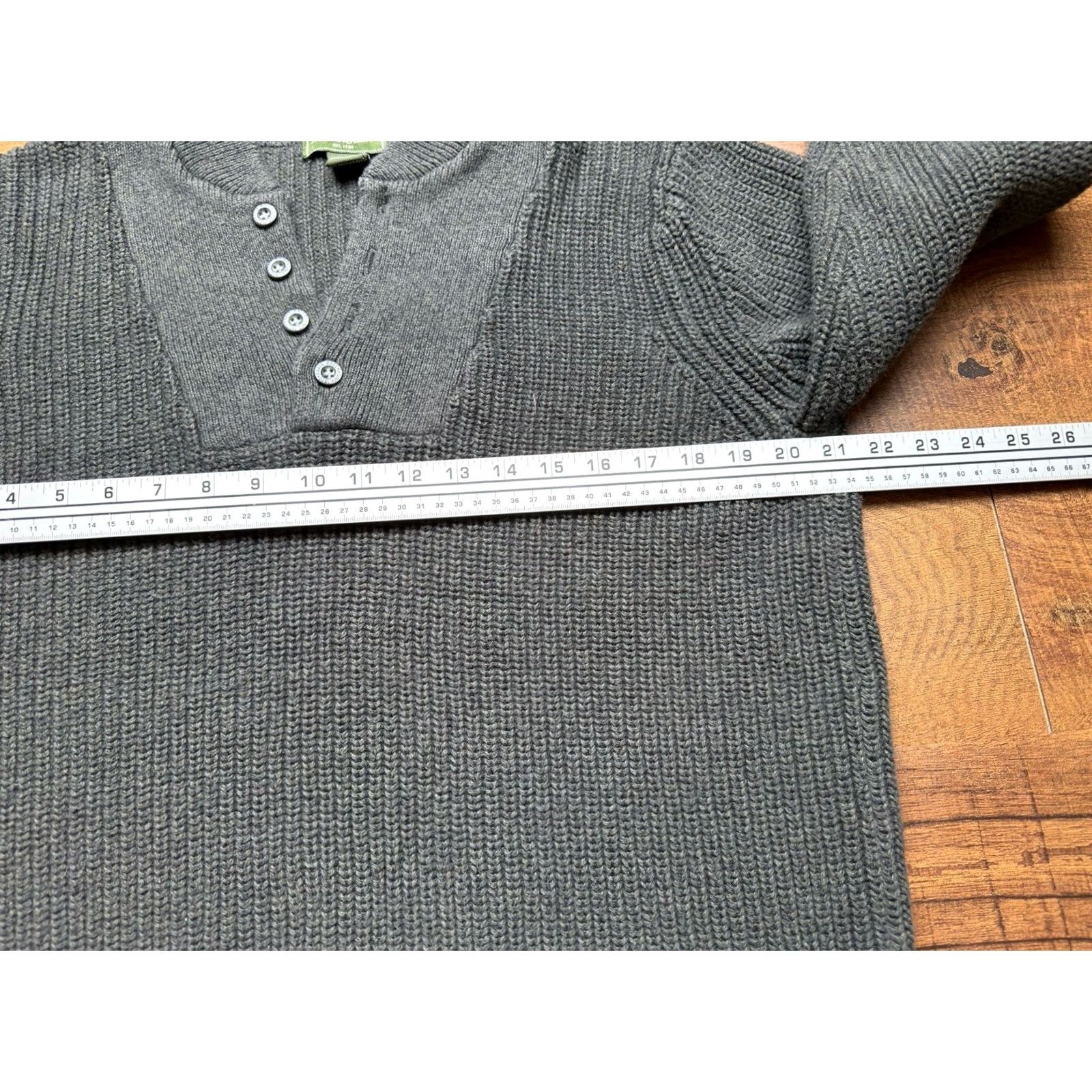 Eddie Bauer VINTAGE Eddie Bauer Sweater Henley Knit Mens M Green Cotton Ribbed Crew Neck 2000s Size US M / EU 48-50 / 2 - 6 Thumbnail