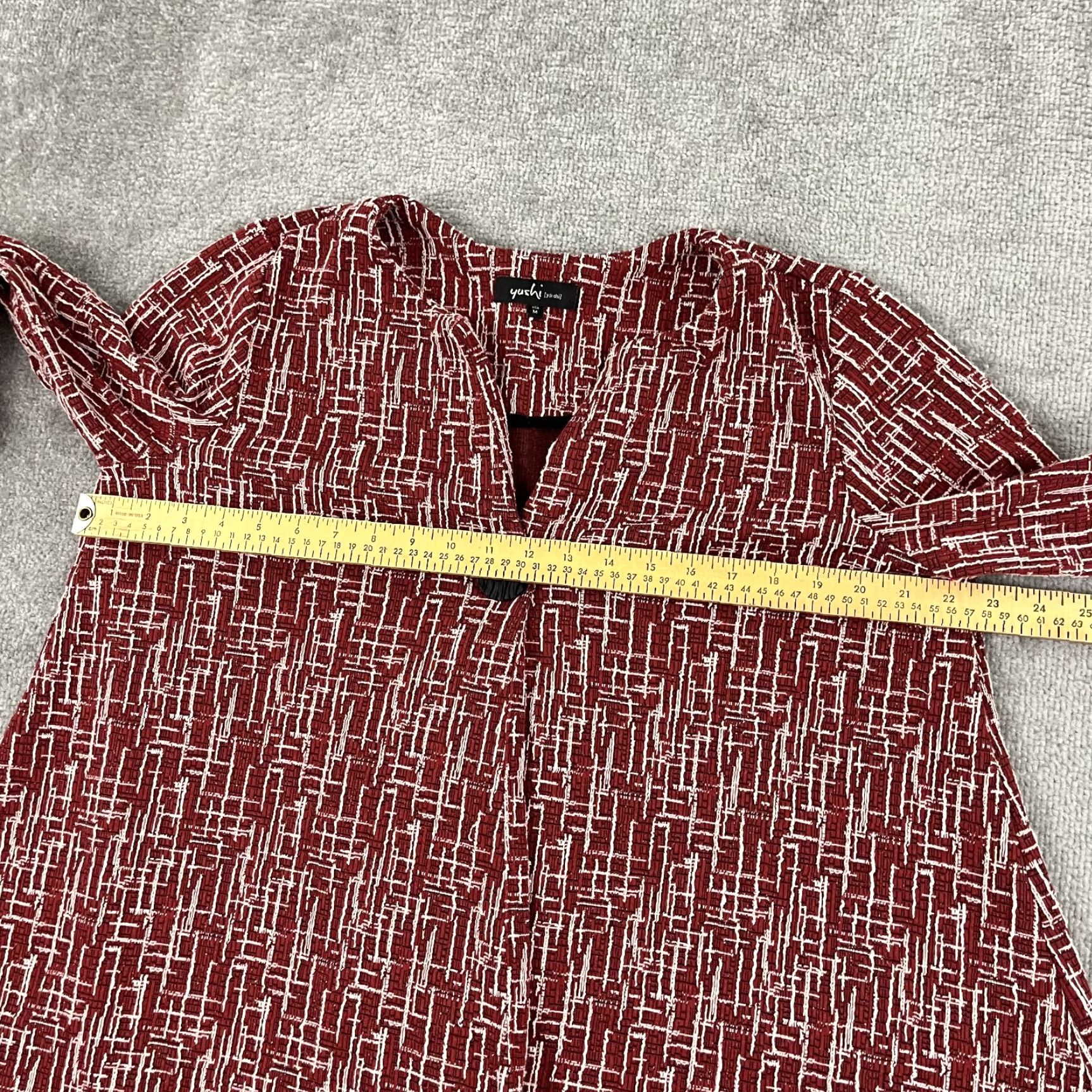 Vintage Yushi Jacket Womens Medium Red One-Button Lagenlook Artsy Eclectic Top Size M / US 6-8 / IT 42-44 - 5 Thumbnail