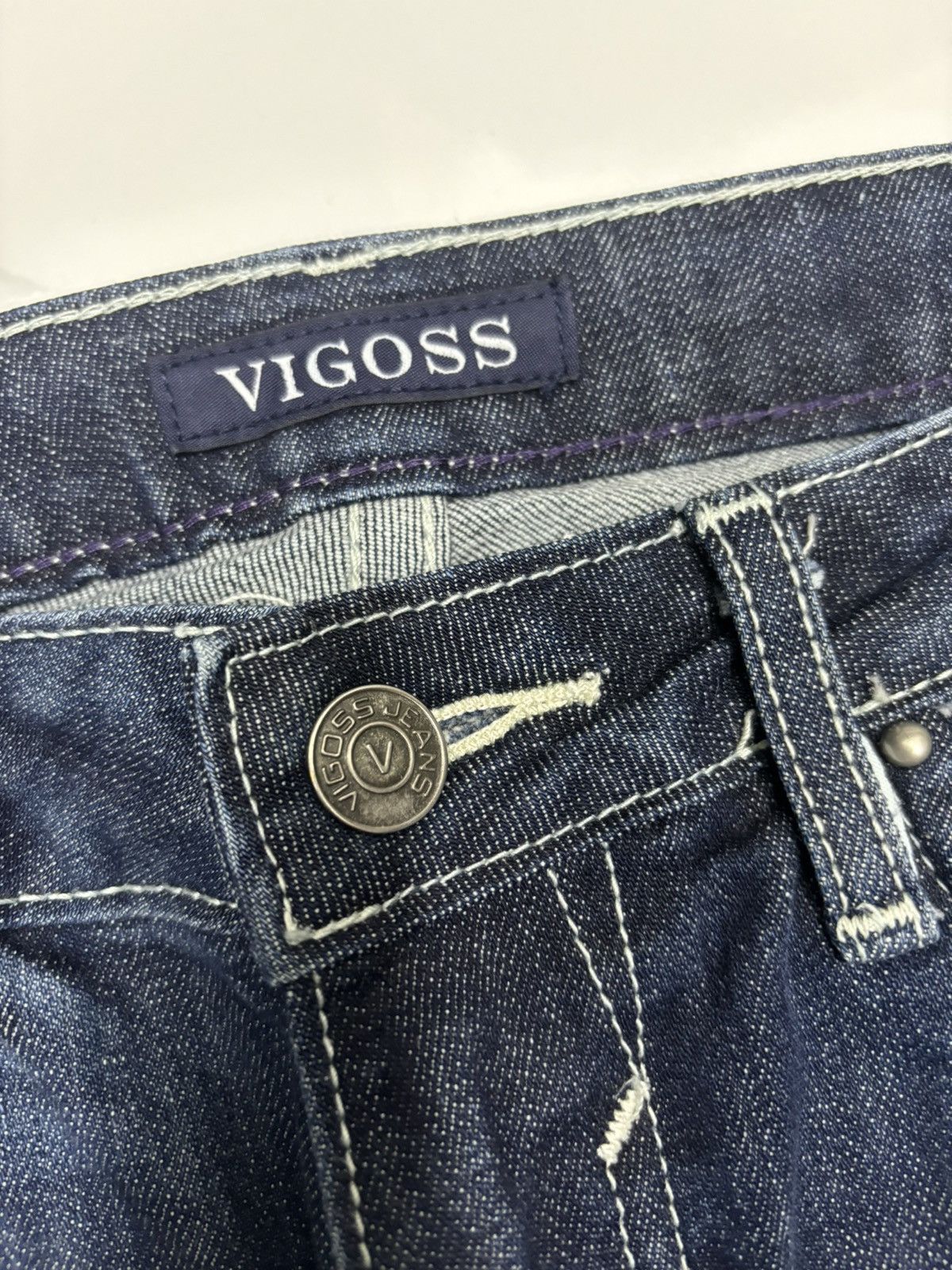 If Six Was Nine Flare Jeans Blue Denim Vigoss Brand Bootcut Flared Denim Size 28" / US 6 / IT 42 - 10 Thumbnail