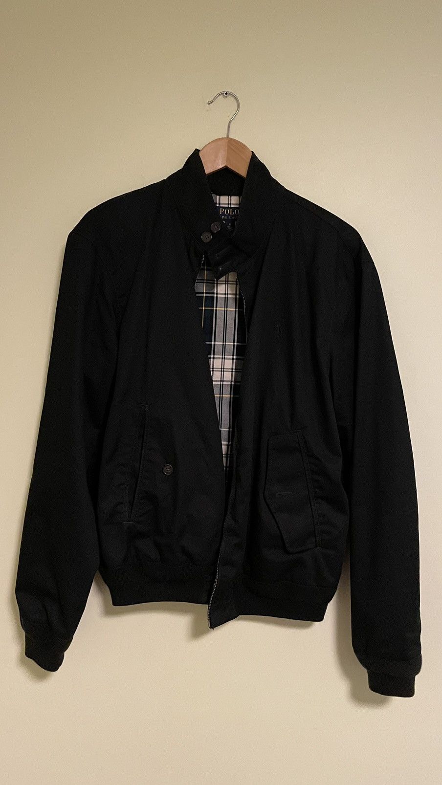 image of Polo Ralph Lauren Polo Harrington Jacket in Black, Men's (Size Medium)