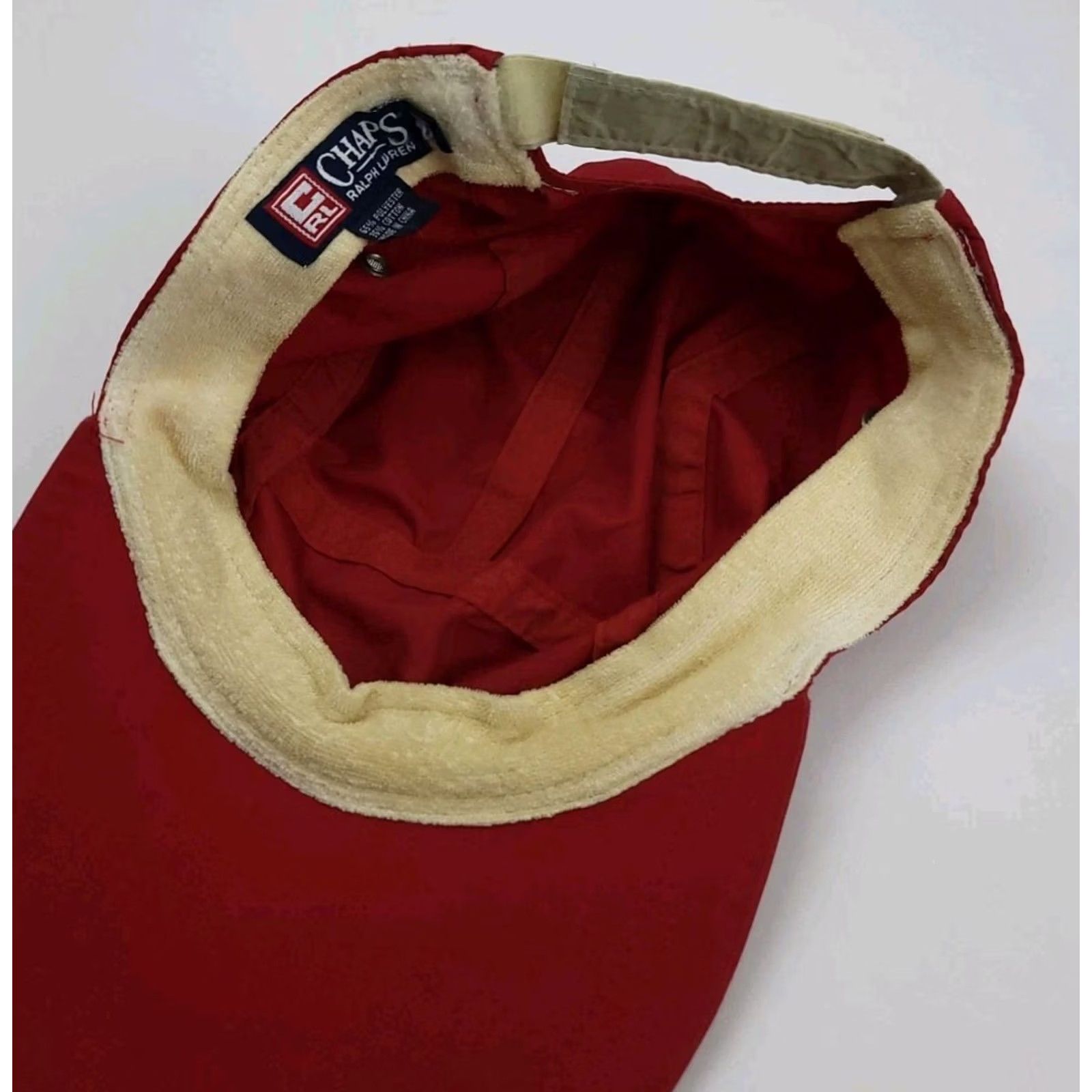 Ralph Lauren VINTAGE 90s Chaps Ralph Lauren 5 Panel Hat Red Adjustable Mens Hat Disney? Size US M / EU 48-50 / 2 - 4 Thumbnail