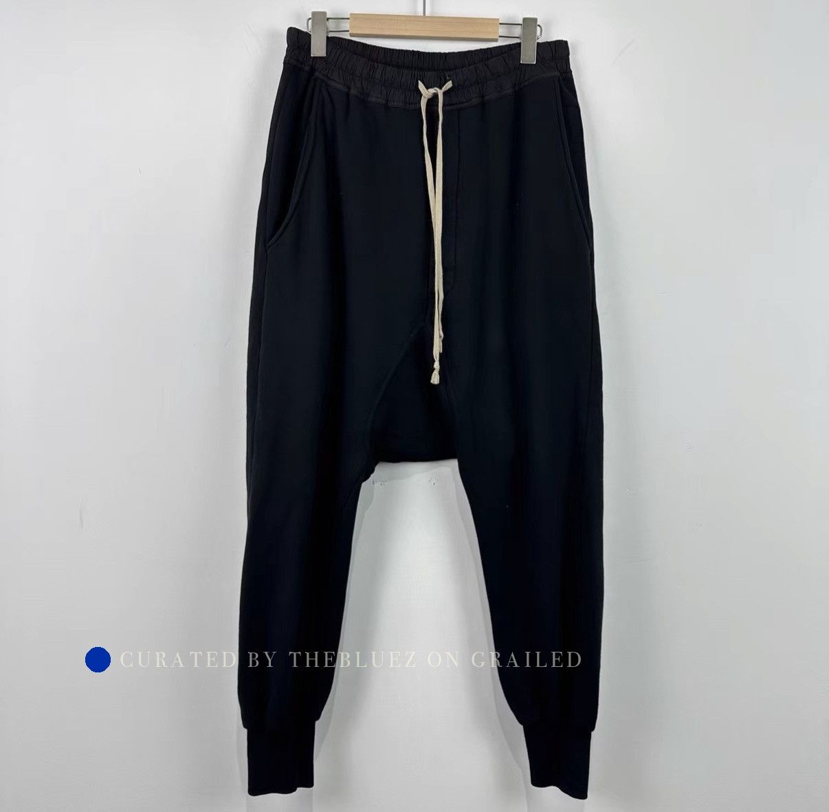 Rick Owens Black Low Crotch Casual Pants Size US 32 / EU 48 - 1 Thumbnail