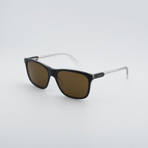 Gucci Gucci GG1819S 005 Sunglasses Black Square Frame, Brown Size ONE SIZE - 1 Thumbnail