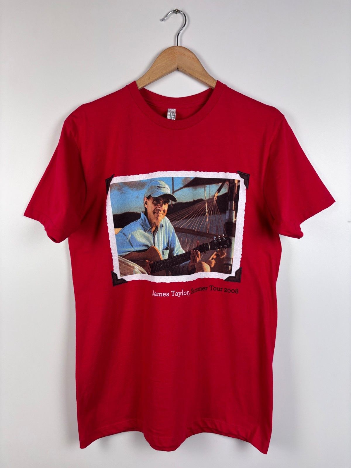 Alstyle James Taylor Summer Tour 2008 T-Shirt Red Mens Size M Size US M / EU 48-50 / 2 - 1 Thumbnail