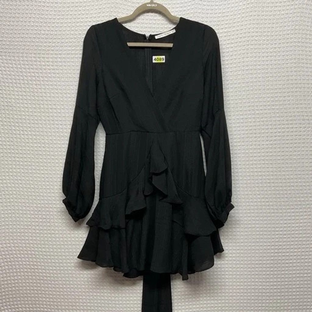 Other Saints + Secrets Ruffle Long Sleev Ruffle Mini Dress Women S Size S / US 4 / IT 40 - 1 Thumbnail