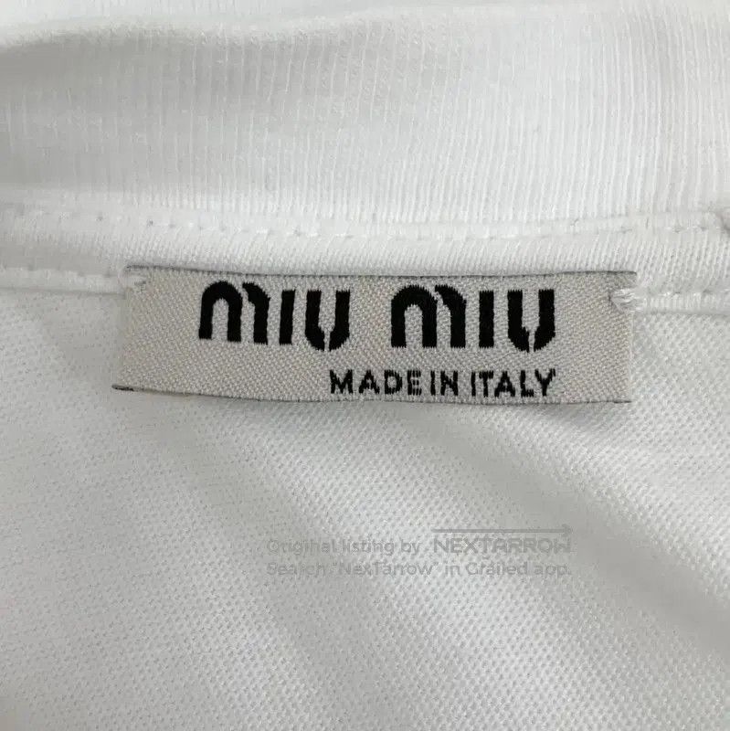 Miu Miu Miu Miu Women's Cropped White T-Shirt . Size XS / US 0-2 / IT 36-38 - 5 Thumbnail
