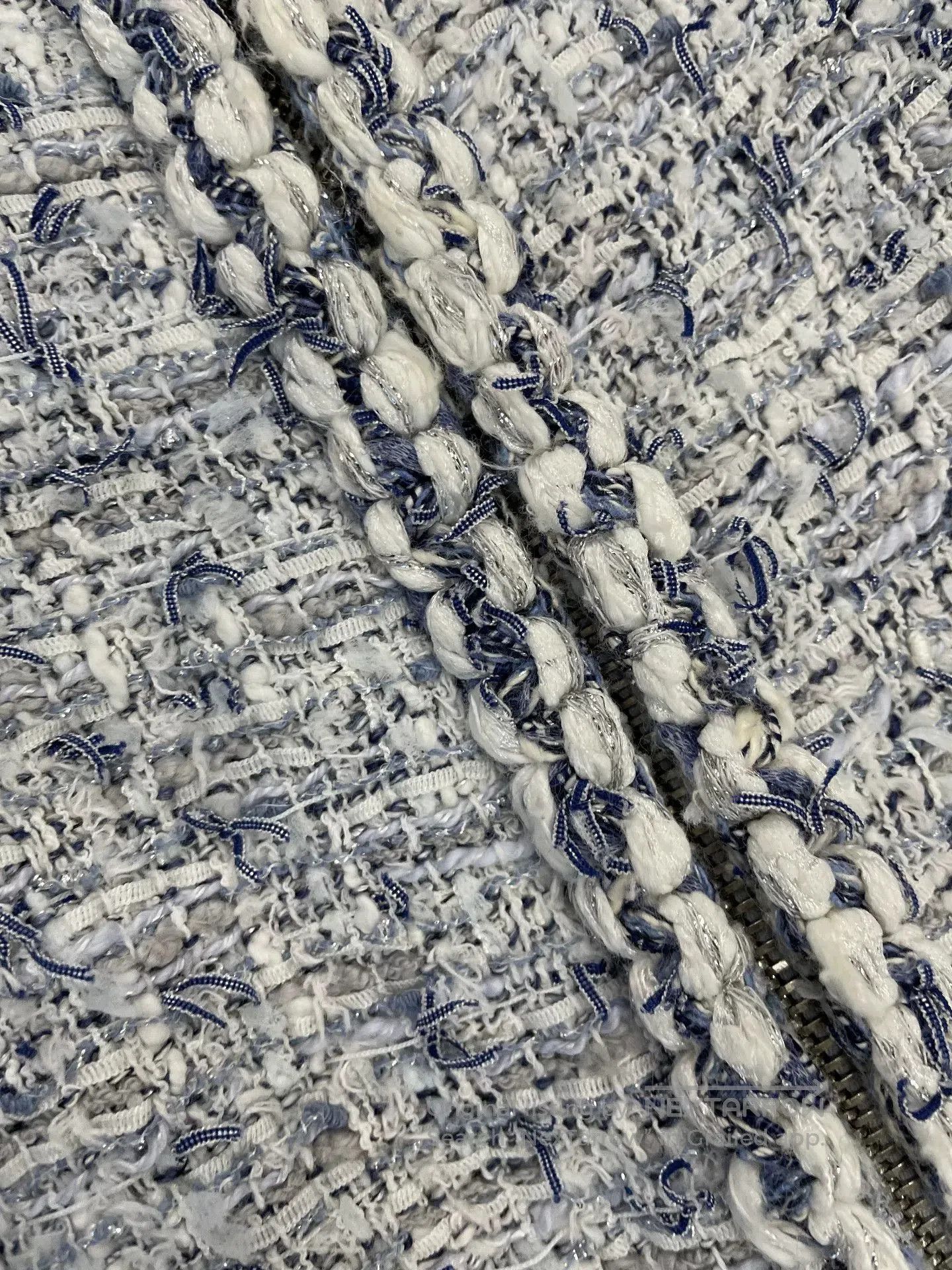 Chanel Chanel Cruise Blue Tweed Long Coat. Size US XS / EU 42 / 0 - 2 Thumbnail