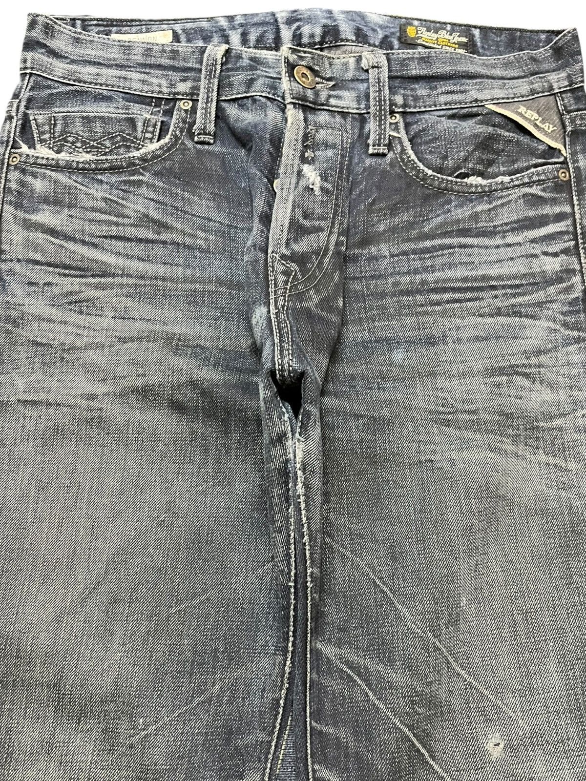 Replay Vintage Replay Jennon Honeycomb Whiskering Denim Size US 29 - 2 Thumbnail