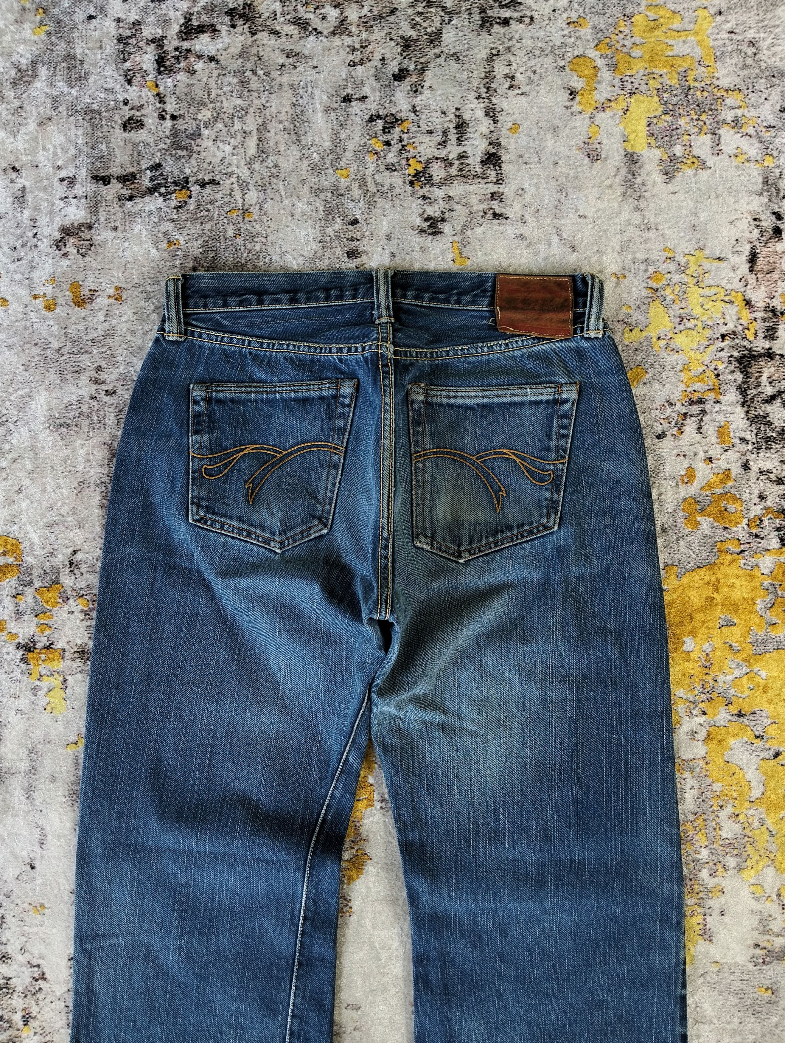 The Flat Head Vintage The Flat Head Button Fly Orange Line Selvedge Denim Size US 30 / EU 46 - 3 Thumbnail