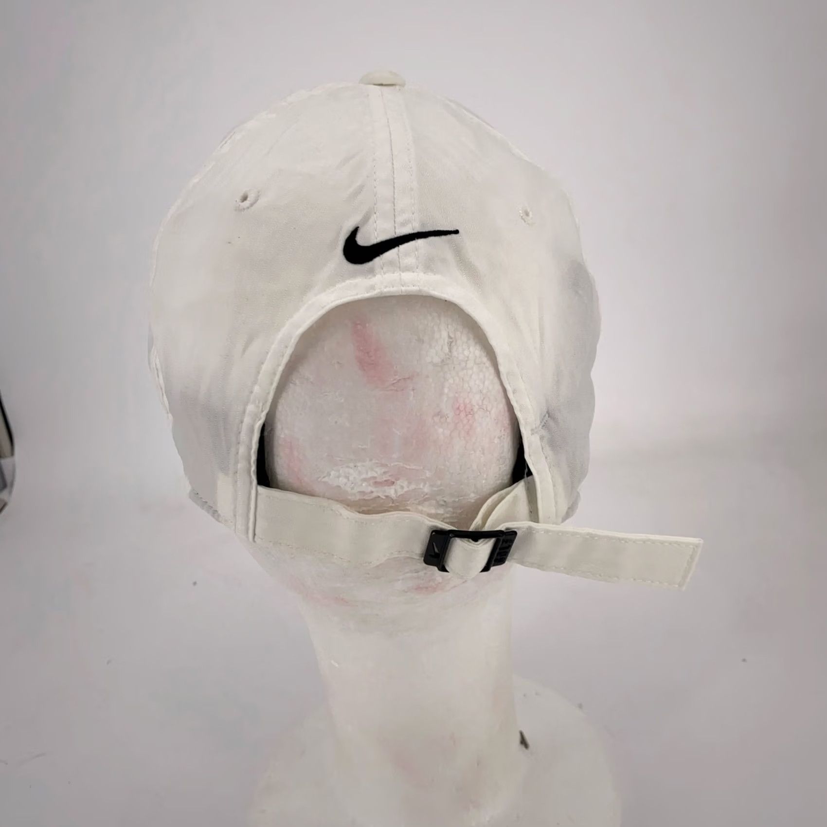 Nike Nike White Legacy91 Dri-FIT Hat Cap Strap Back Black Swoosh Mens Golf Athletic Cap Size ONE SIZE - 3 Thumbnail