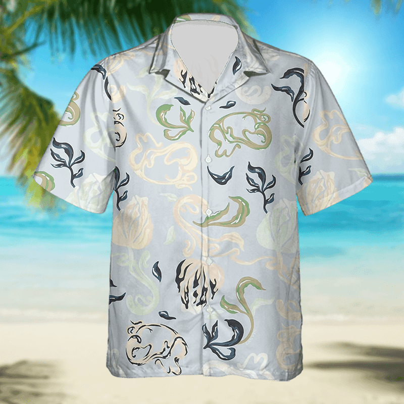 Designer Abstract-Print Cotton Shirt | Artistic Edge in Everyday Wear Size US S / EU 44-46 / 1 - 3 Thumbnail