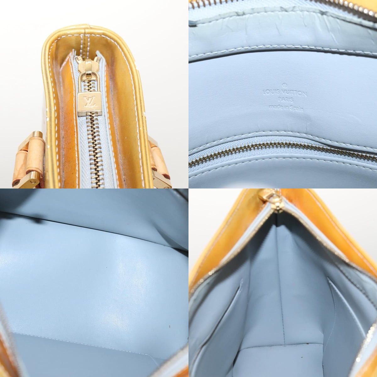Louis Vuitton LOUIS VUITTON Monogram Vernis Houston Hand Bag Gris M91053 Size ONE SIZE - 11 Thumbnail