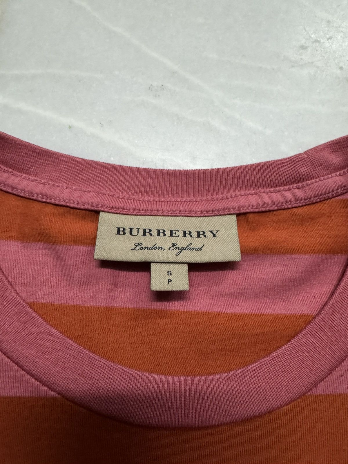 Burberry BURBERRY STRIPE EMBROIDERY LOGO TSHIRT Size US S / EU 44-46 / 1 - 7 Thumbnail