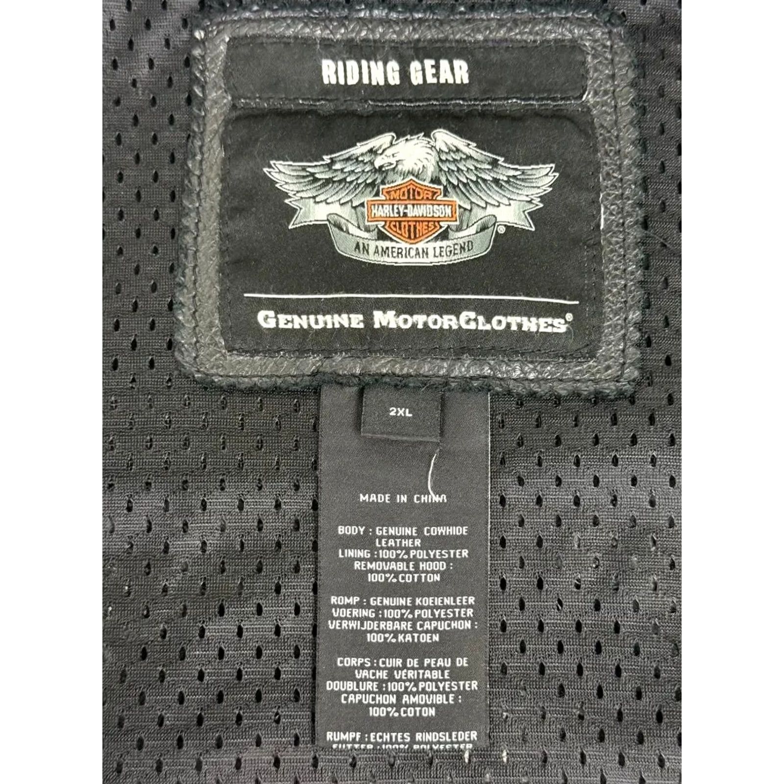 Harley Davidson VINTAGE Harley-Davidson Biker Leather Jacket Motorcycle Jacket Men 2XL Black Size US XXL / EU 58 / 5 - 3 Thumbnail