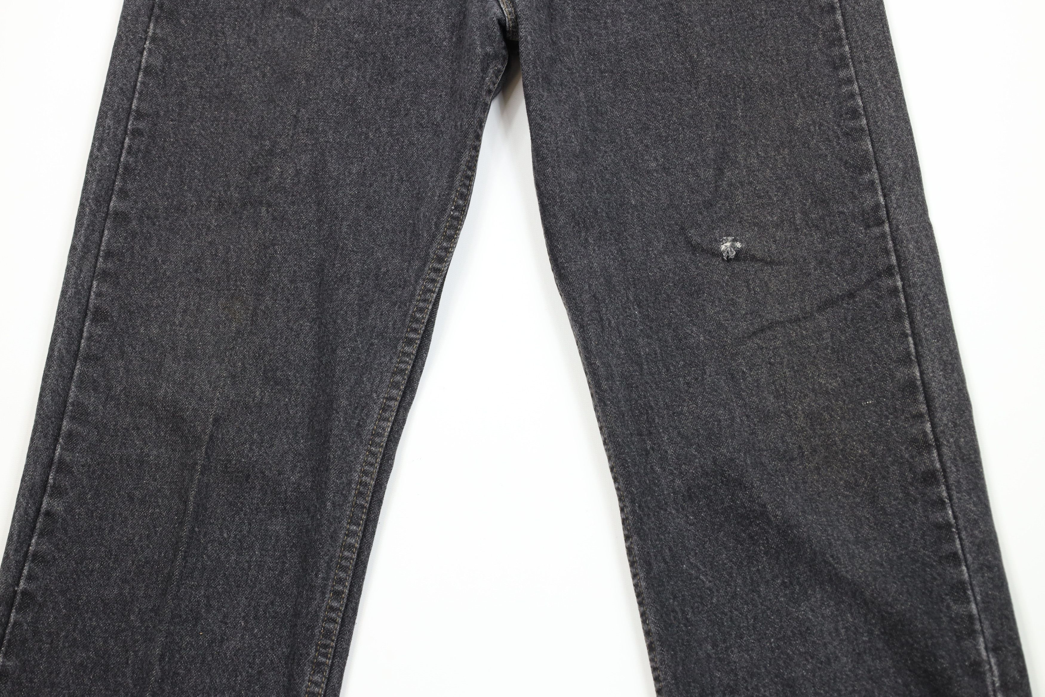Levi's Vintage 90s Levis 505 Orange Tab Fit Denim Jeans Black USA Size US 36 / EU 52 - 3 Thumbnail