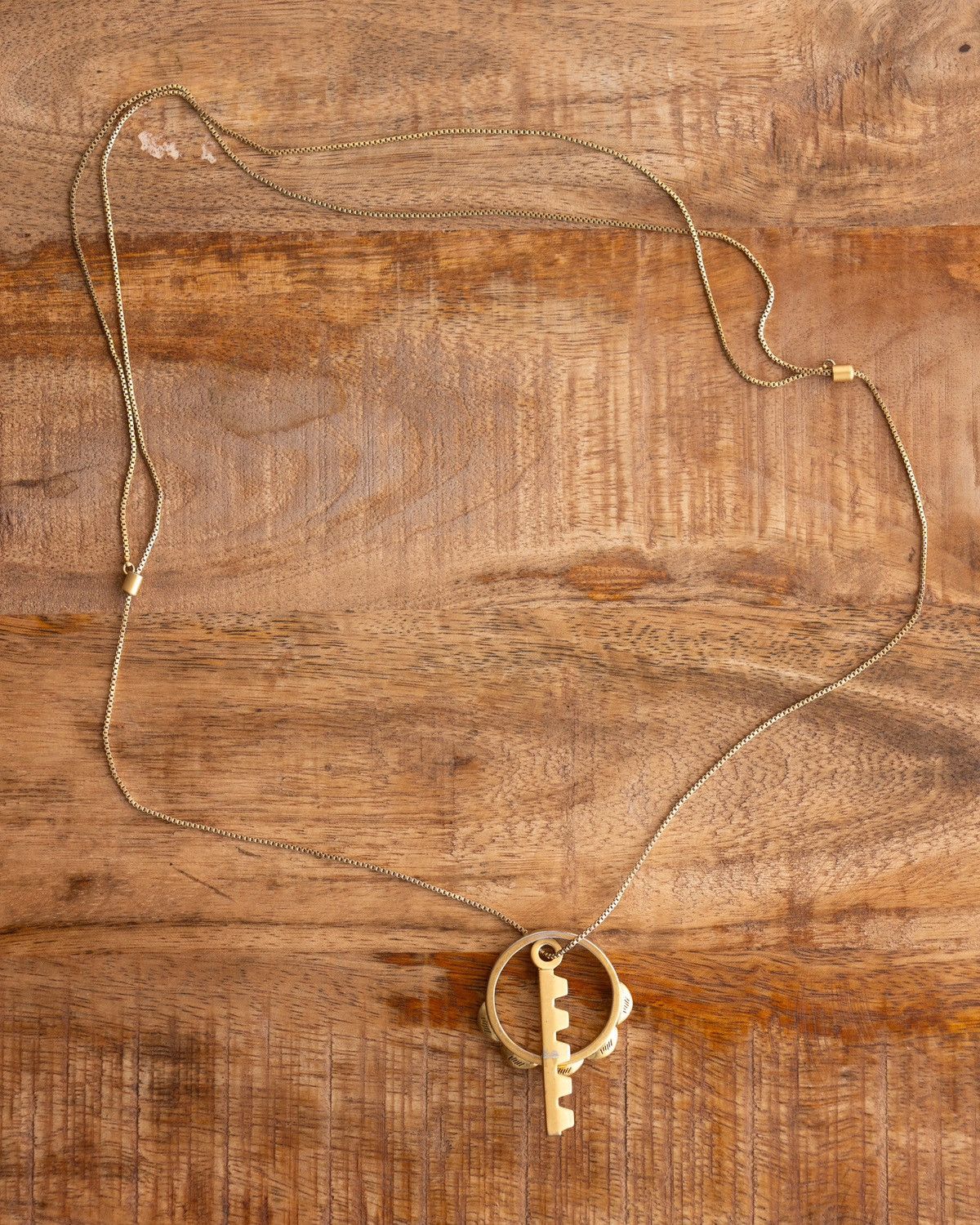 Jewelry Circle Bar Necklace Simplistic Gold Plated Adjustable Size ONE SIZE - 1 Thumbnail