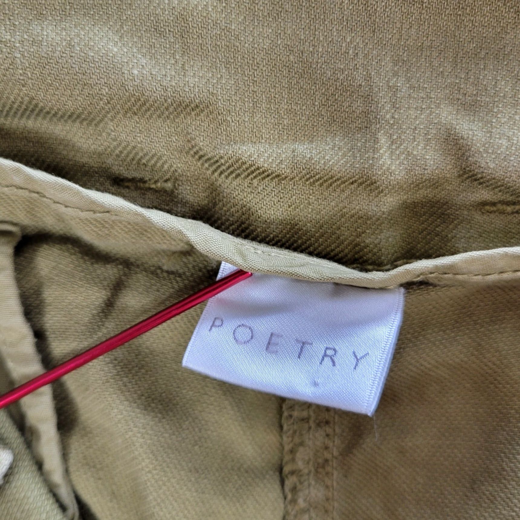 Vintage Poetry Women's Pants Tapered Linen Relaxed Pleated Front Pockets Casual Waist 40 Brown Linen Poetry Womens Pants W40 Inseam 29 Ankle Casual Size 27" / US 4 / IT 40 - 3 Thumbnail