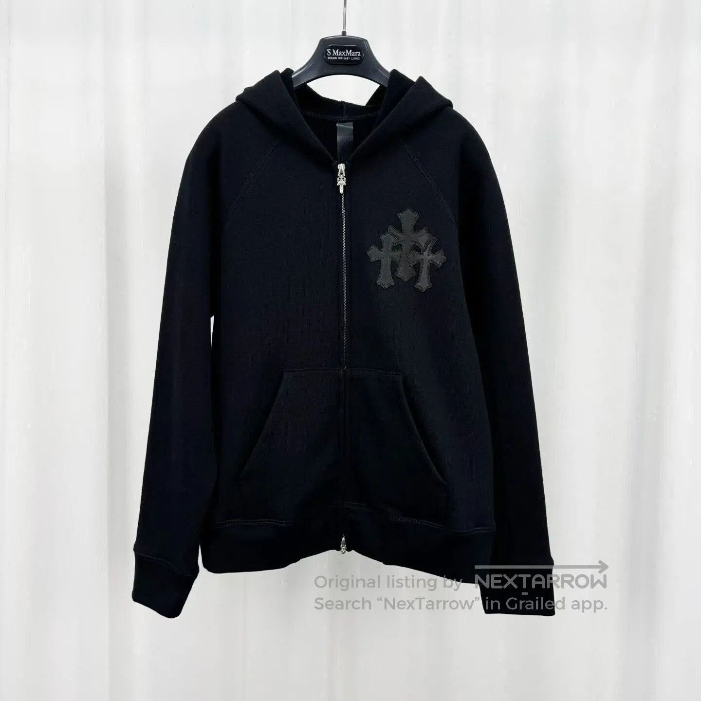 Chrome Hearts chrome hearts black zip-up hoodie with cross. Size US S / EU 44-46 / 1 - 1 Thumbnail
