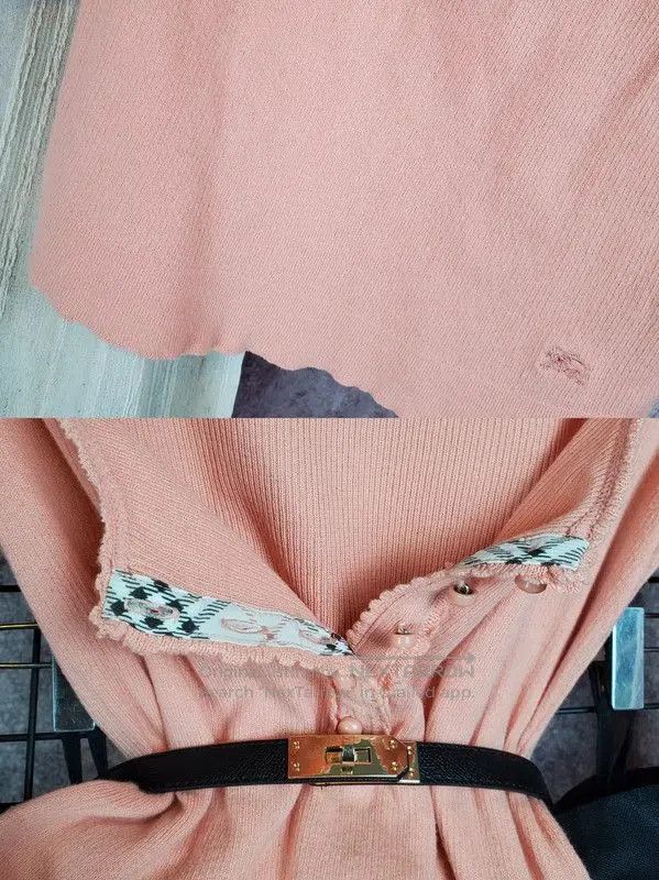 Burberry Burberry Coral Pink Embroidered Logo Long Sleeve Top. Size S / US 4 / IT 40 - 5 Thumbnail
