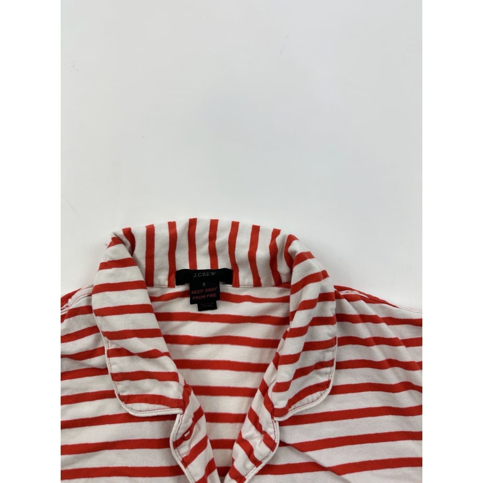 J.Crew J.Crew Pajama Shirt Womens Small Striped Button Up Short Sleeve Top Size S / US 4 / IT 40 - 2 Thumbnail