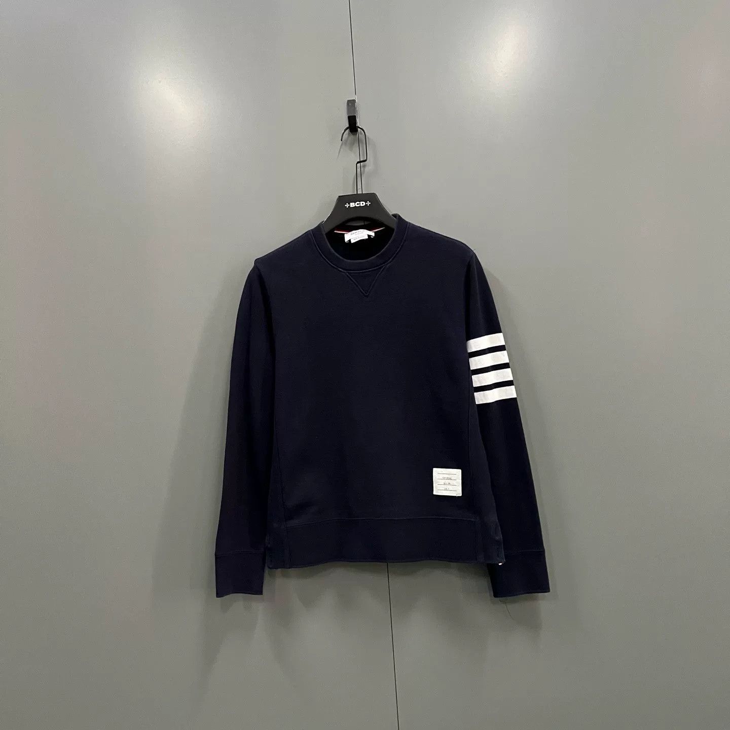 thom browne navy striped sweatshirt size 3