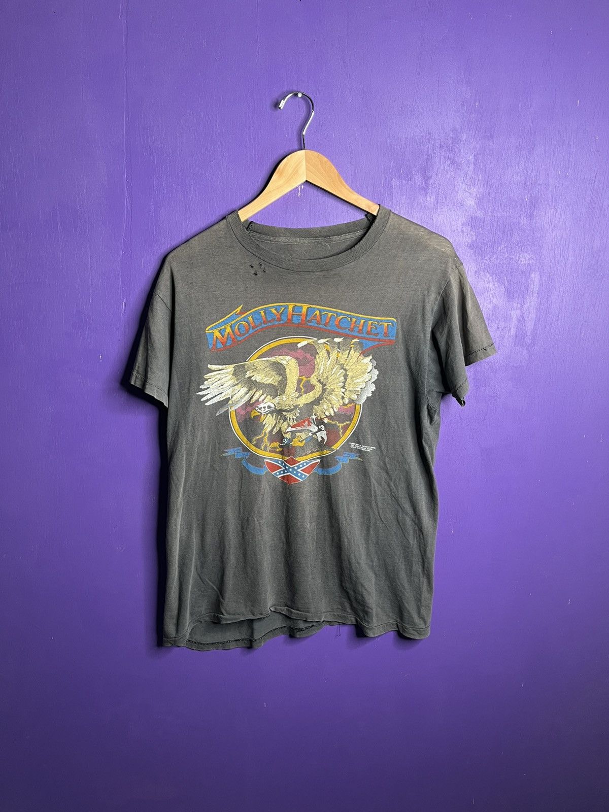 Band Tees × Vintage Vintage 1981 Molly Hatchet beatin the odds tour tee Size US M / EU 48-50 / 2 - 1 Thumbnail