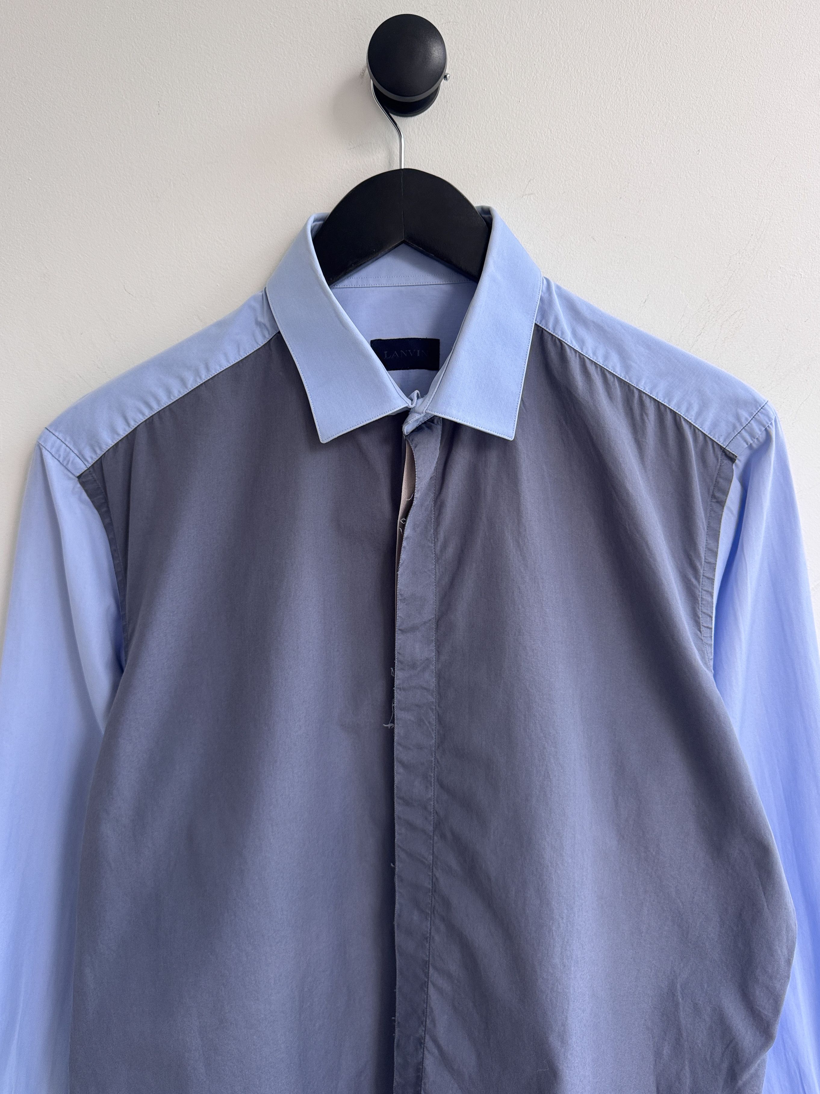 Lanvin Lanvin Blue Dress Shirt Size US L / EU 52-54 / 3 - 3 Thumbnail