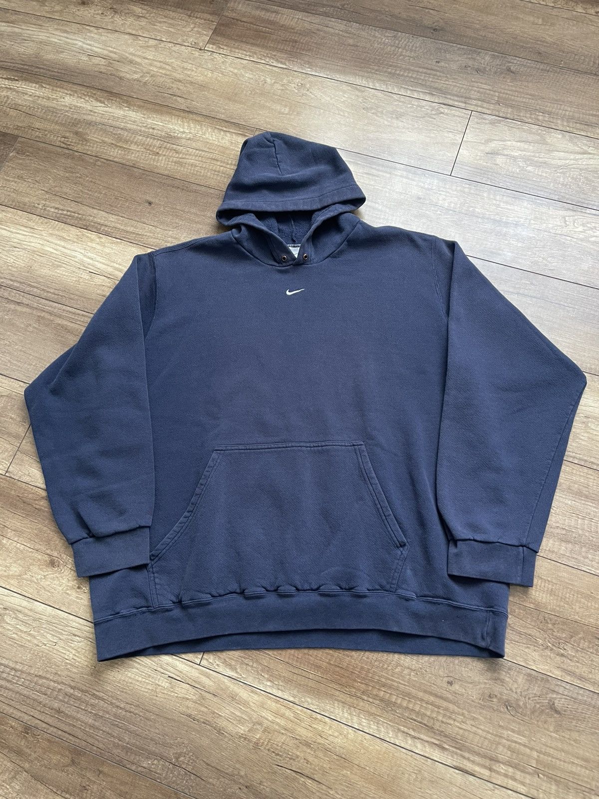Nike Nike Hoodie Pullover Vintage 90s Center Swoosh Size US XXL / EU 58 / 5 - 2 Thumbnail