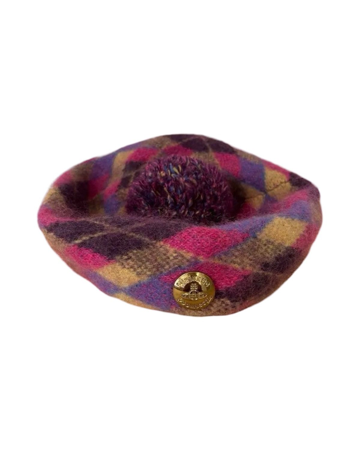 Vivienne Westwood Orb Embroidery Wool Beret Size ONE SIZE - 2 Thumbnail