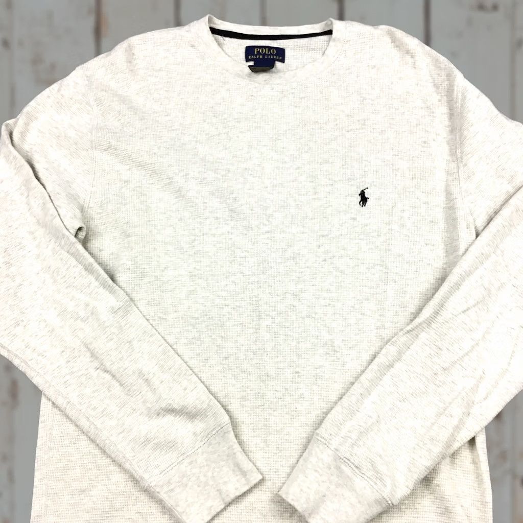 Polo Ralph Lauren Polo Ralph Lauren Sweater Polo Ralph Lauren Crew Neck Beig e Cotton Knit Pullover Thermal L Logo Mens Regular Large Size US L / EU 52-54 / 3 - 1 Thumbnail