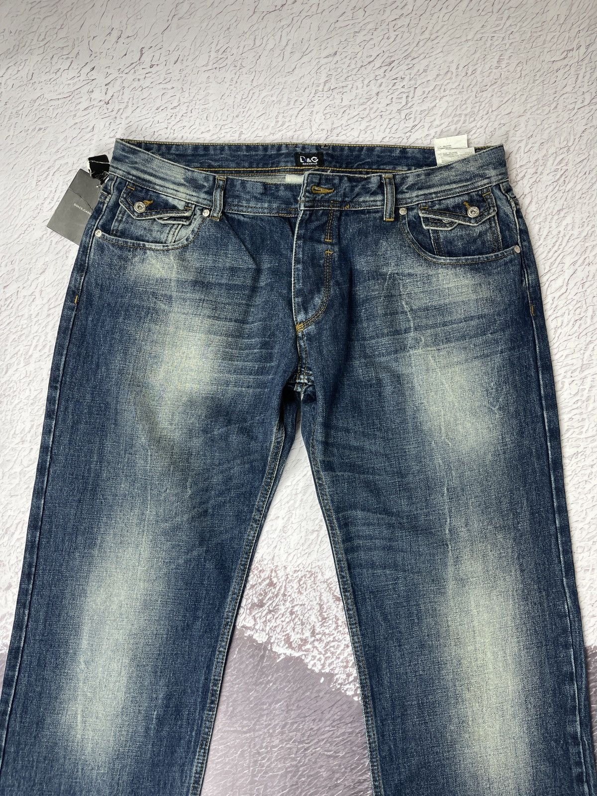 Dolce & Gabbana Dolce & Gabbana blue washed faded denim jeans pants Size US 38 / EU 54 - 6 Thumbnail