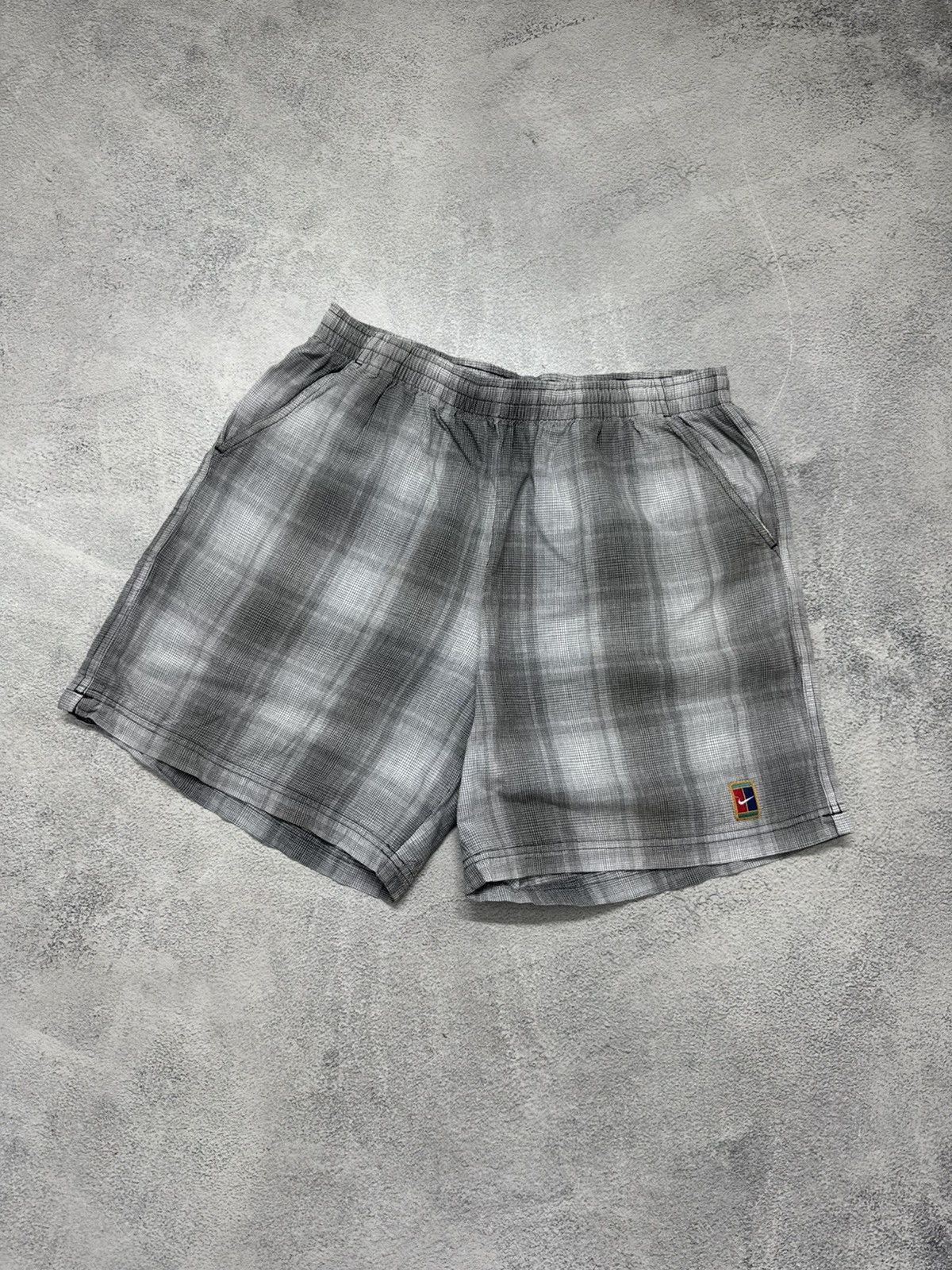 Nike Vintage Y2k Nike Court Swoosh Nylon Shorts Size US 31 - 1 Thumbnail