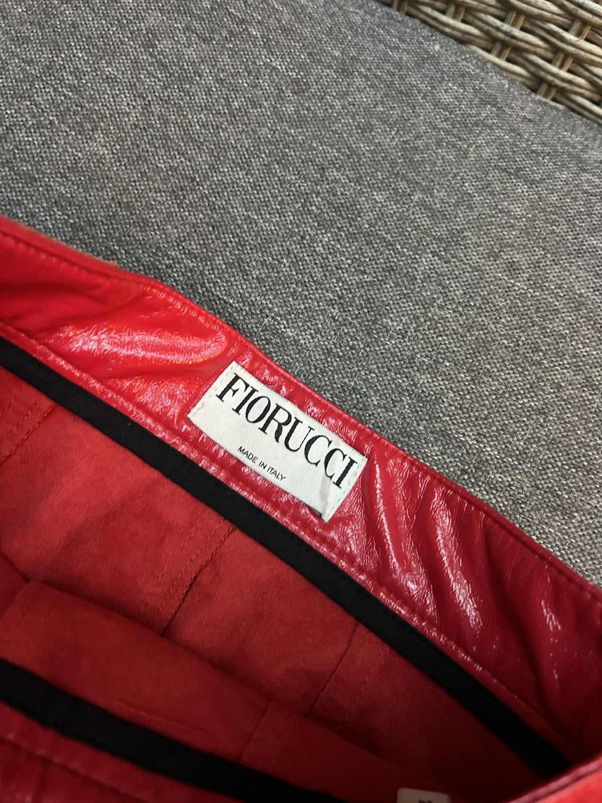 Fiorucci FIORUCCI Red Vinyl Margot Skinny Skirt Size 24 Made In Italy Size 24" / US 00 / IT 34 - 4 Thumbnail