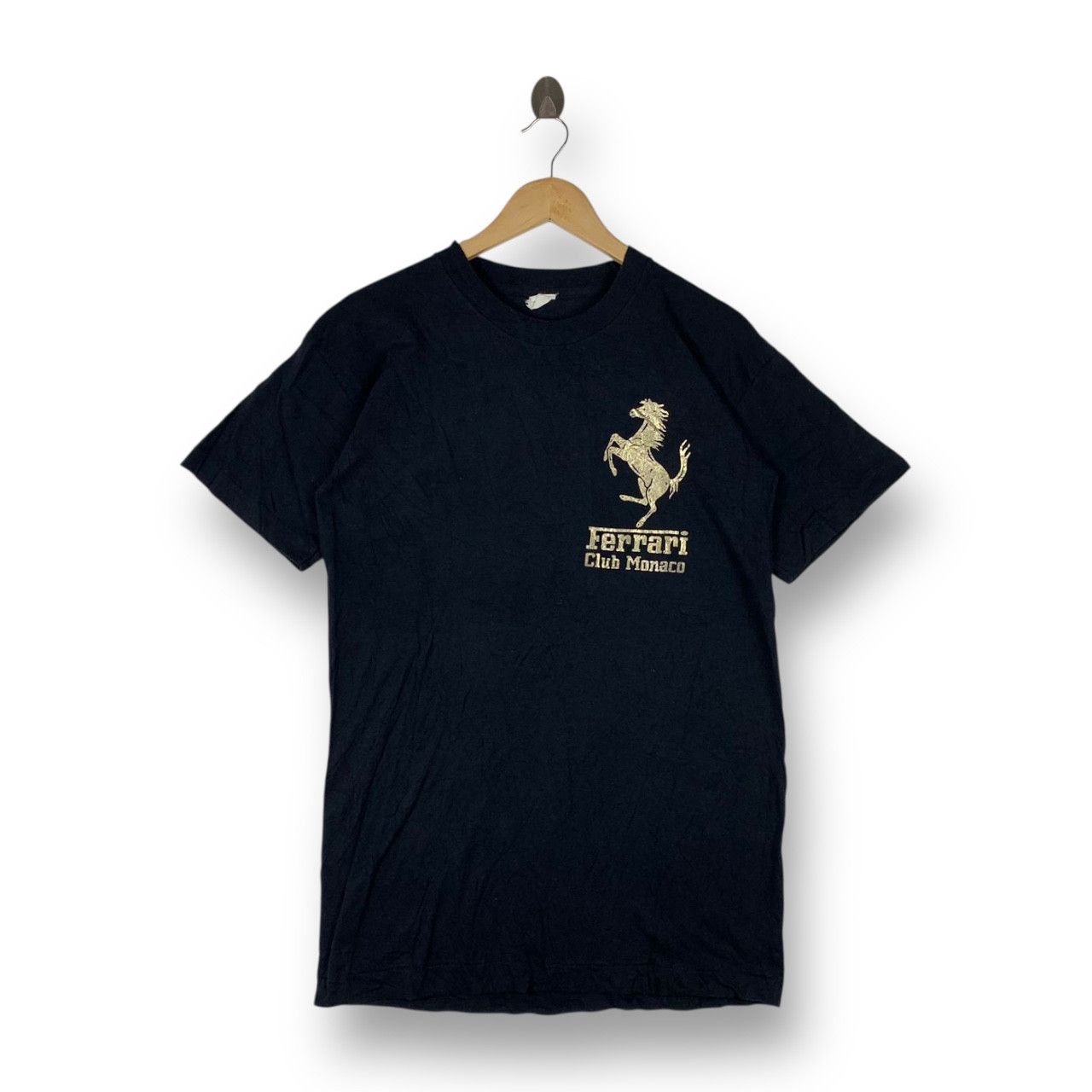 Ferrari Vintage Ferrari Club Monaco Black Gold Horse Graphic Tee Size US S / EU 44-46 / 1 - 1 Thumbnail