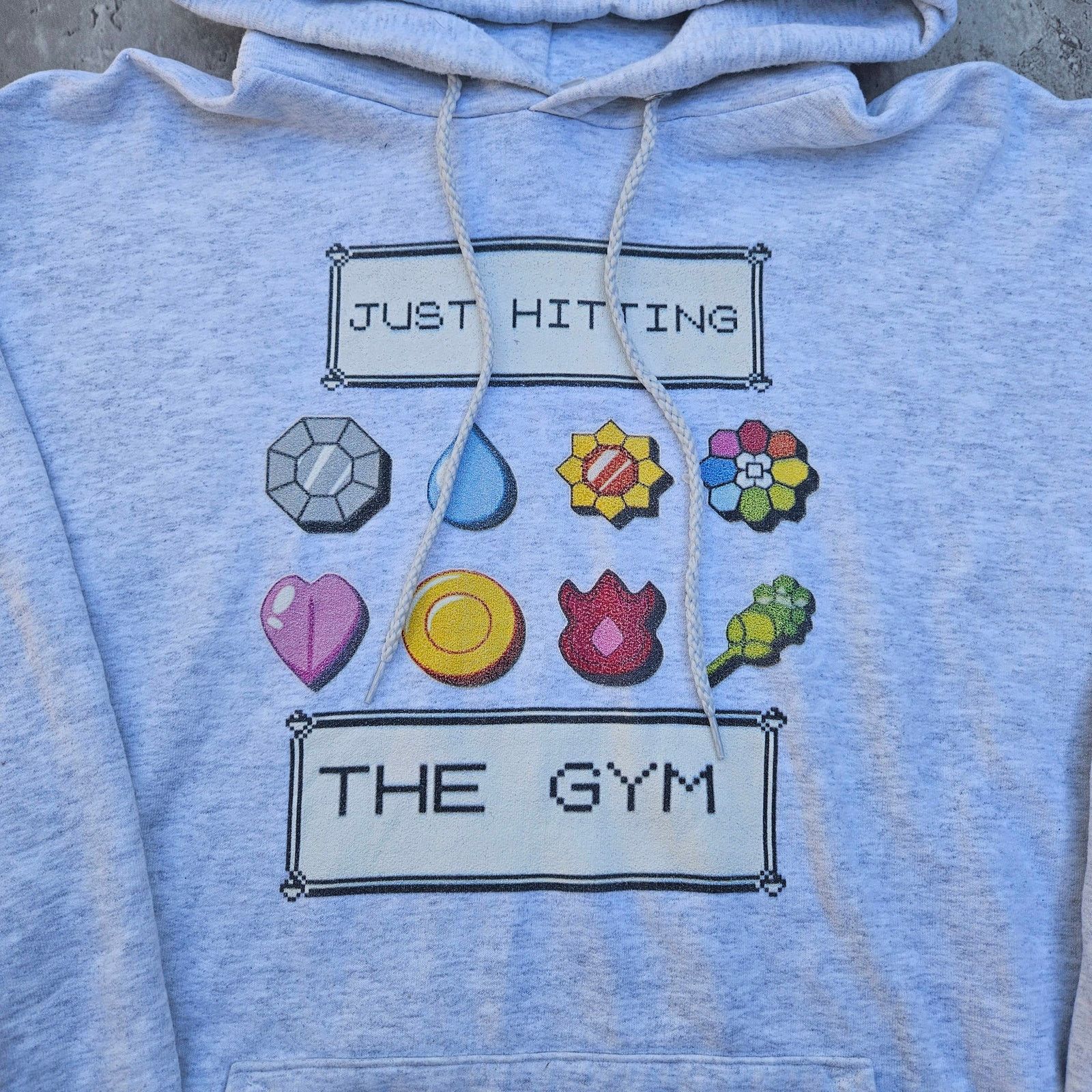 Hanes Vintage Y2K Pokemon Gym Hoodie Men's XL Grey Size US XL / EU 56 / 4 - 2 Thumbnail
