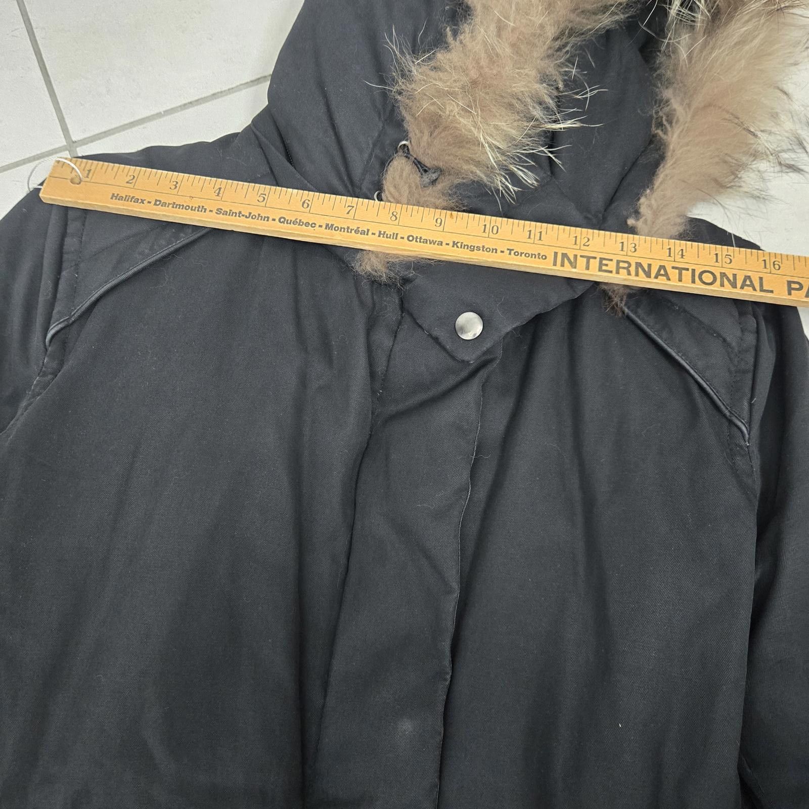 Soia & Kyo Soia & Kyo Black Down Long Coat Fur Trim Hood Winter Parka Size L / US 10 / IT 46 - 4 Thumbnail