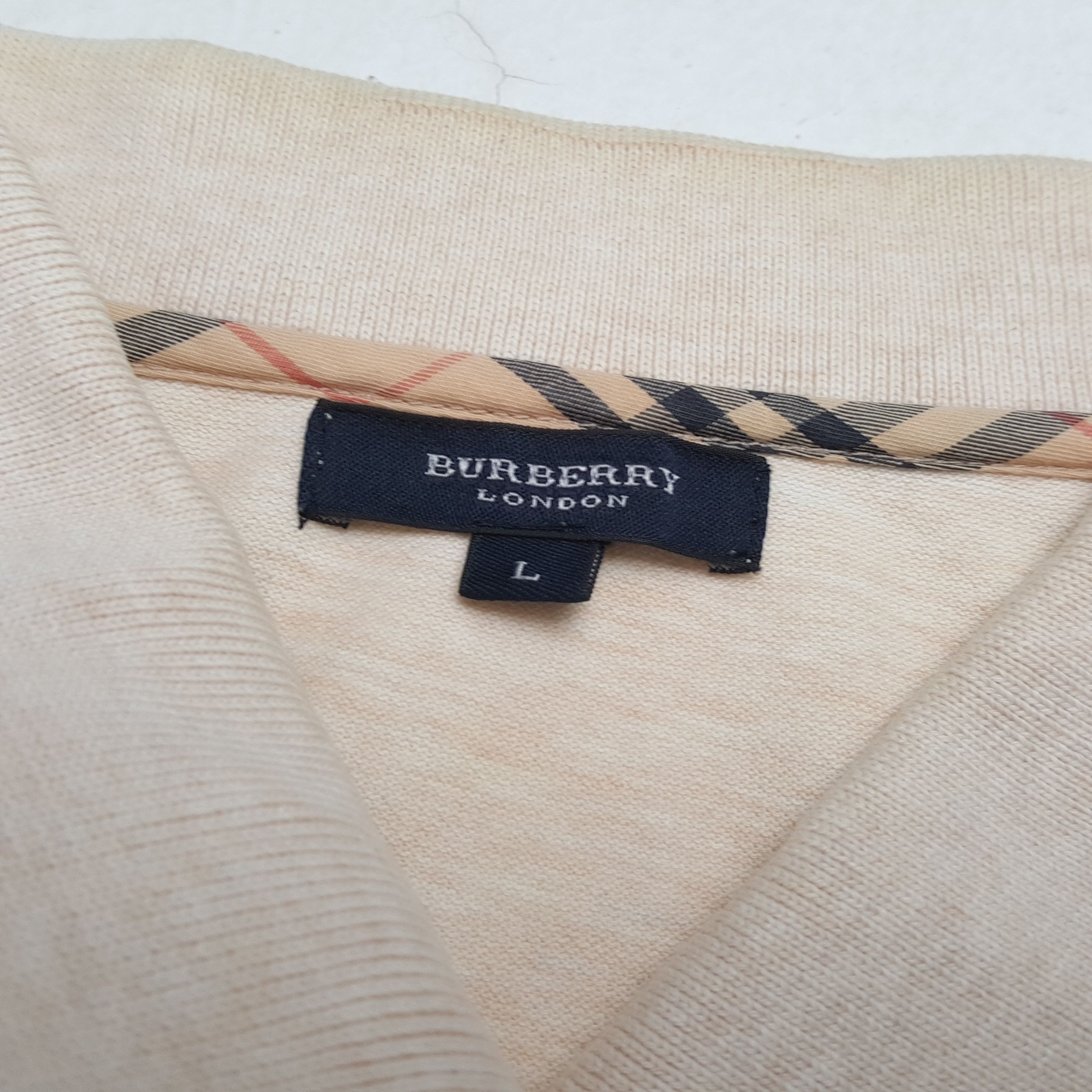 Burberry × Vintage BURBERRY LONDON Pocket Design Casual Custom Art Polos Size US L / EU 52-54 / 3 - 10 Thumbnail