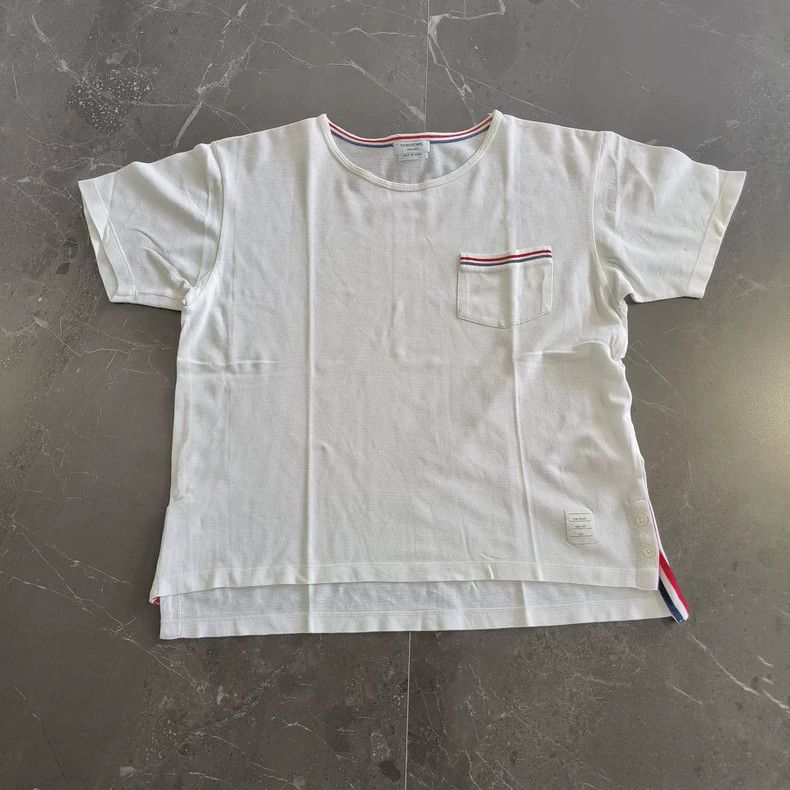 Thom Browne Thom Browne White round neck short sleeves Size US S / EU 44-46 / 1 - 1 Thumbnail
