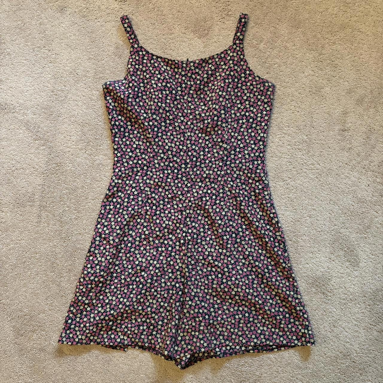 Designer Christopher & Banks Romper Floral Dress Size 30" / US 8 / IT 44 - 2 Thumbnail