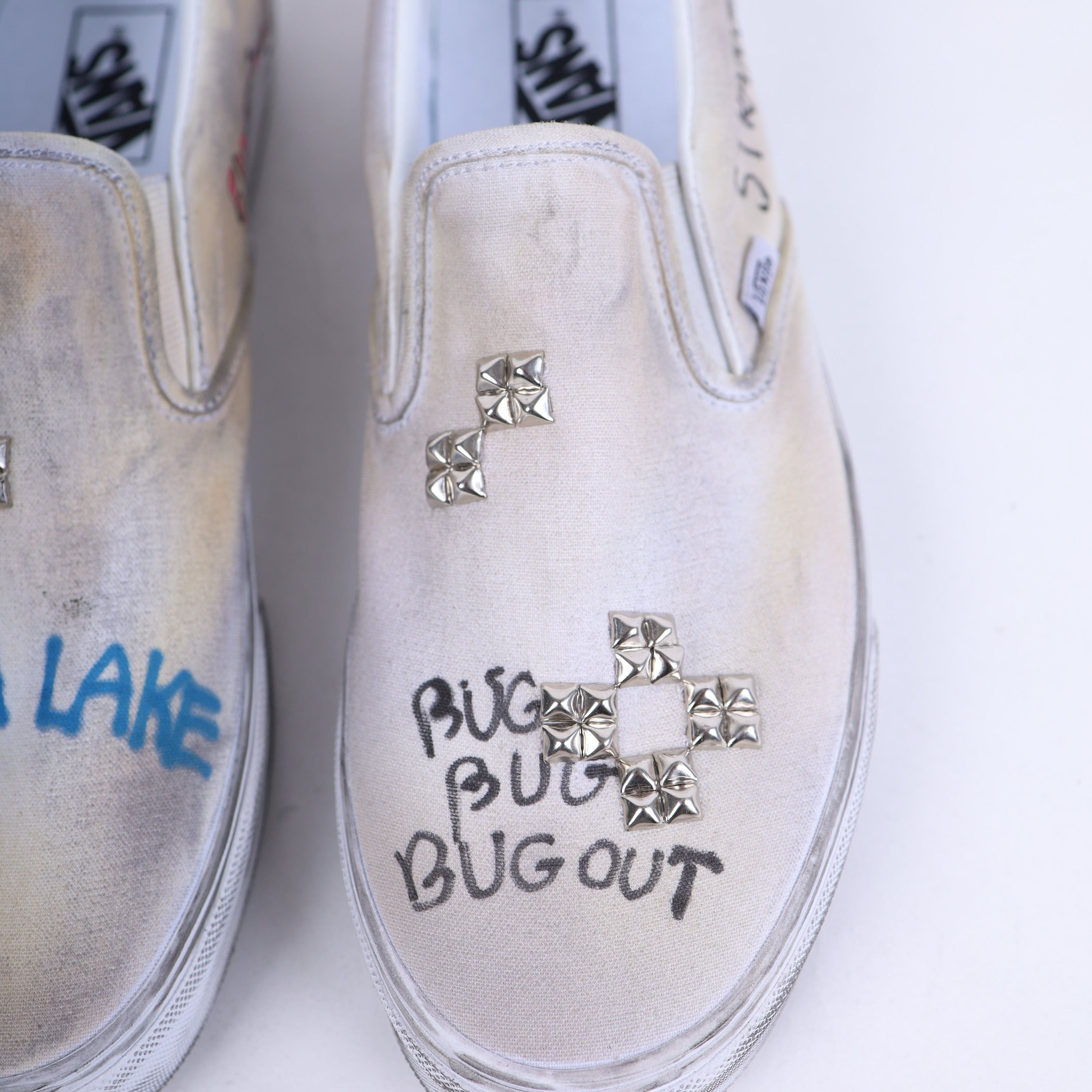 Paly Hollywood PALY 1/1 HAND DRAWN VANS SLIP ONS Size US 12 / EU 45 - 3 Thumbnail