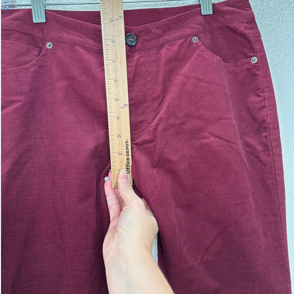 Other Jack Burgundy Red Corduroy Flare Low Rise Pants S Size 27" / US 4 / IT 40 - 12 Thumbnail
