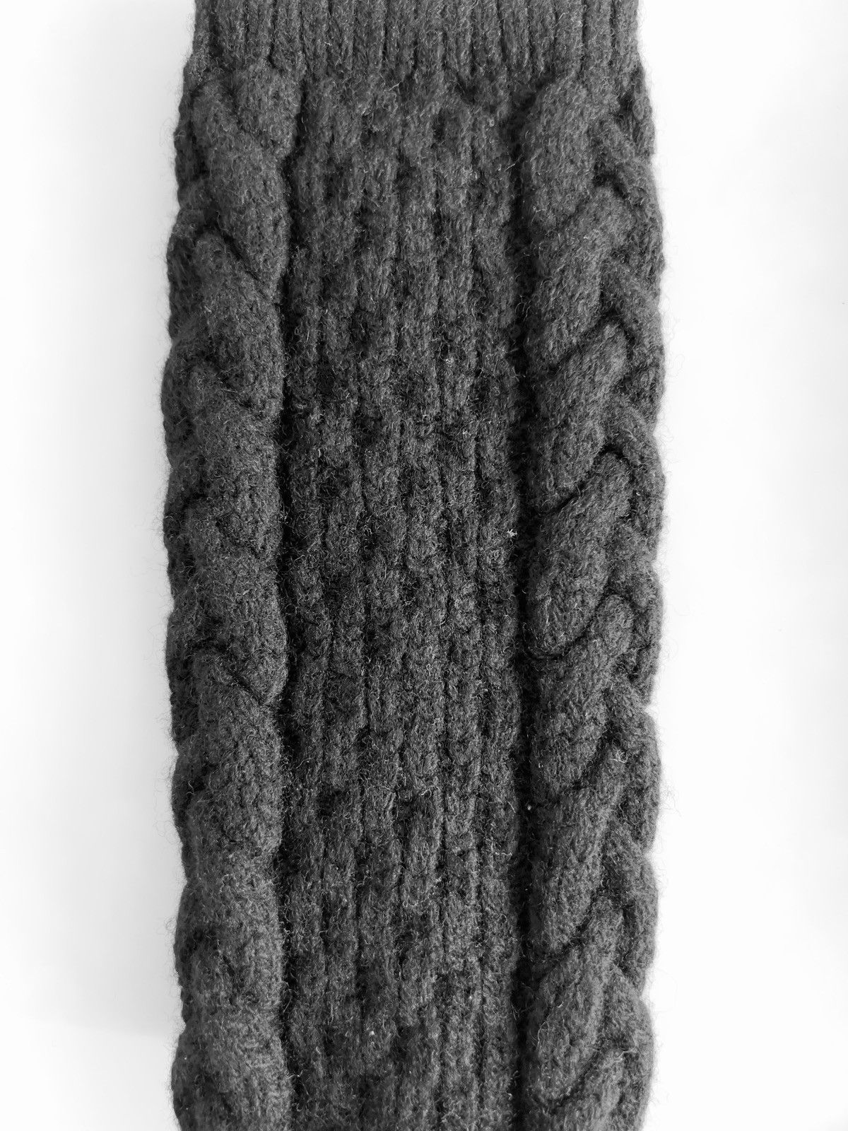 Yohji Yamamoto Yohji Yamamoto Y's - Wool Cable Knit Arm Warmers Gloves Size ONE SIZE - 2 Thumbnail