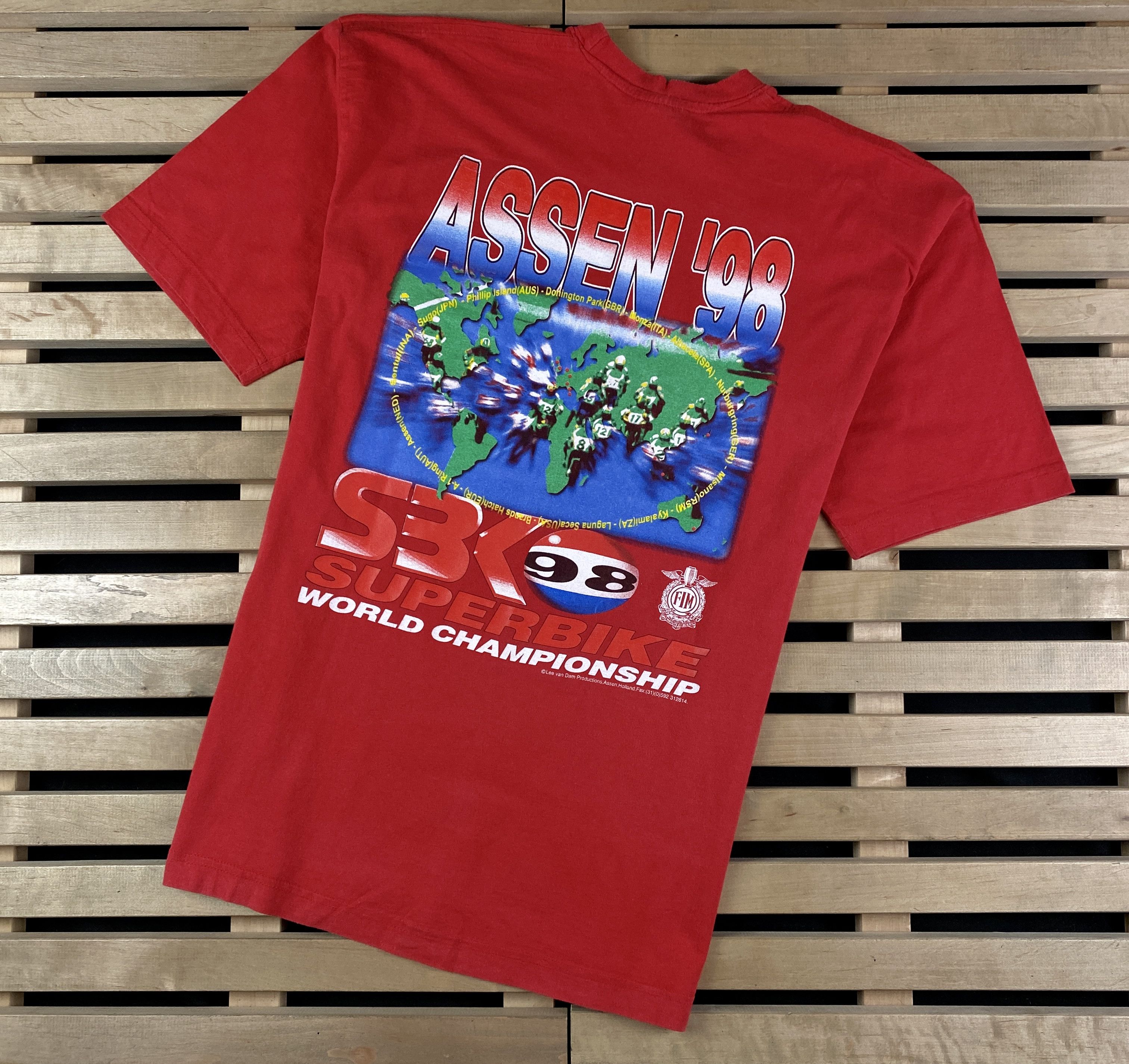 Vintage Mens Vintage T-Shirt Assen S3K Superbike 1998 SIze L Size US M / EU 48-50 / 2 - 4 Thumbnail