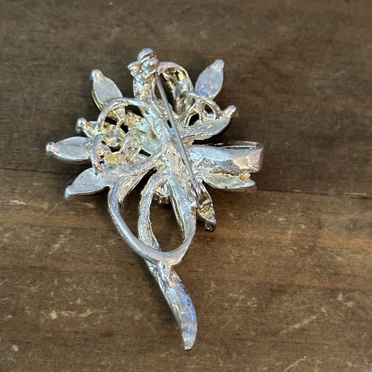 Vintage Vintage purple gemstone floral brooch Size ONE SIZE - 5 Thumbnail