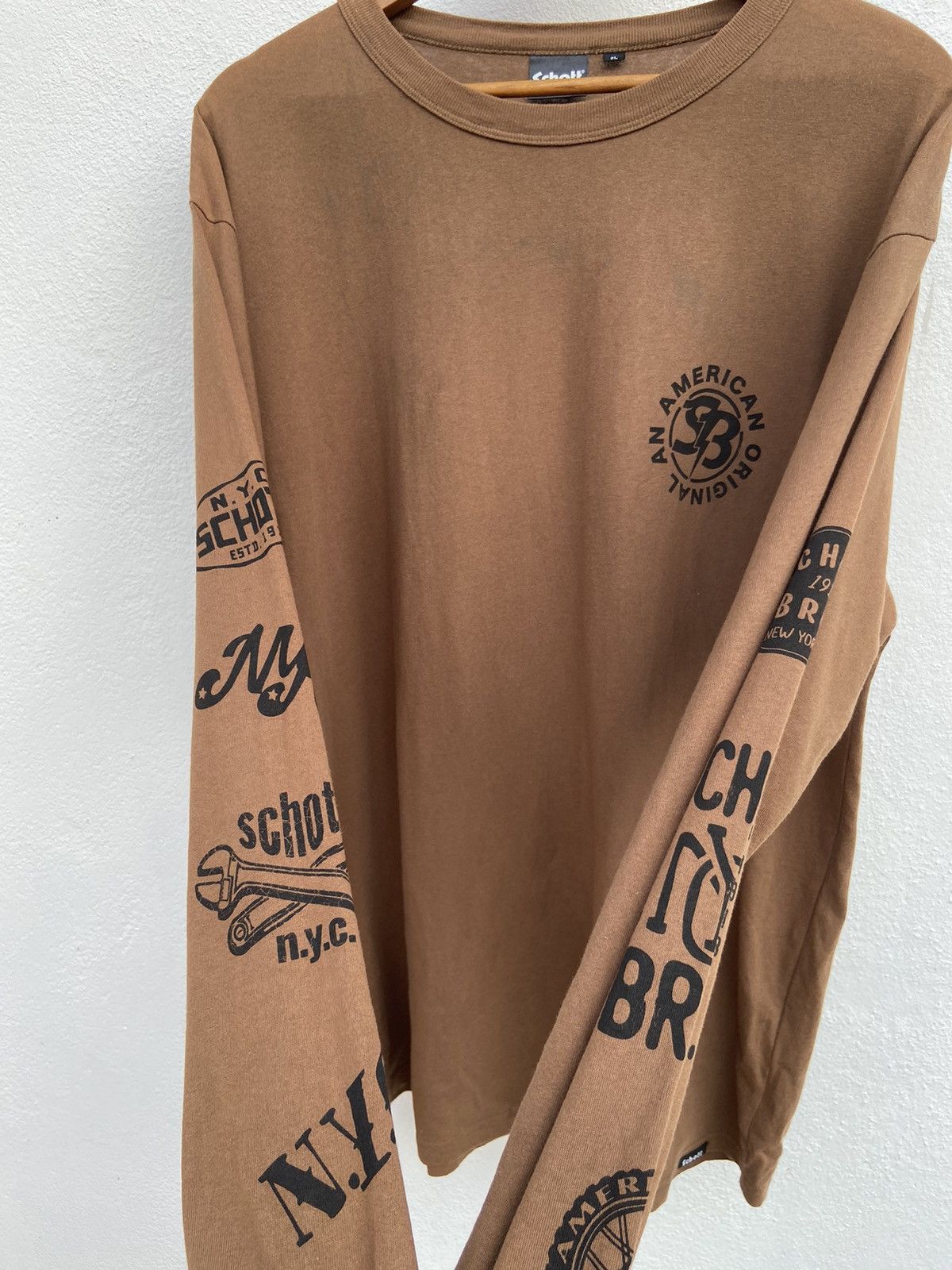 Schott 🔥 Schott NYC t shirt long sleeve sun faded Size US XL / EU 56 / 4 - 9 Thumbnail
