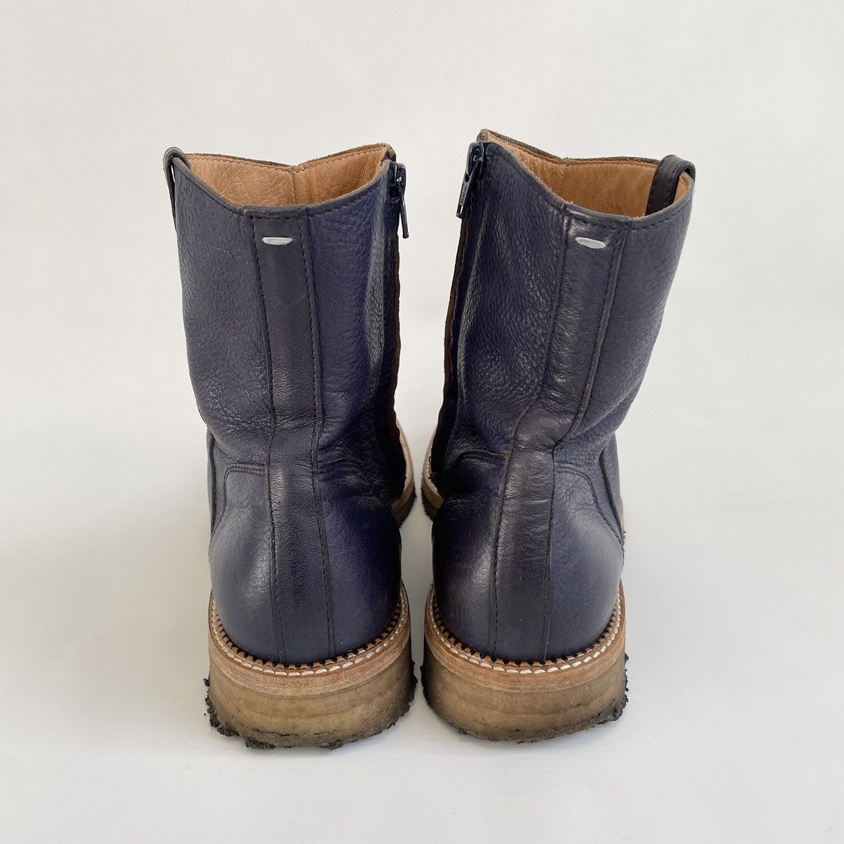 Maison Margiela Dark Blue Leather ‘Engineer Boots’ Size US 10 / EU 43 - 16 Thumbnail