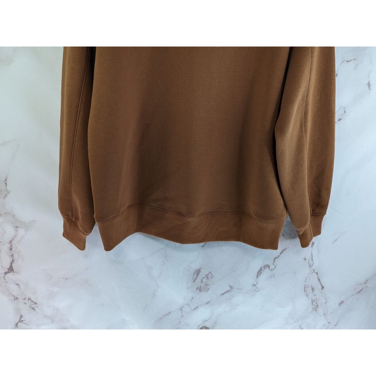 Everlane Everlane Sweatshirt Women XS Cocoa Mock Fleece Pullover Size XS / US 0-2 / IT 36-38 - 7 Thumbnail