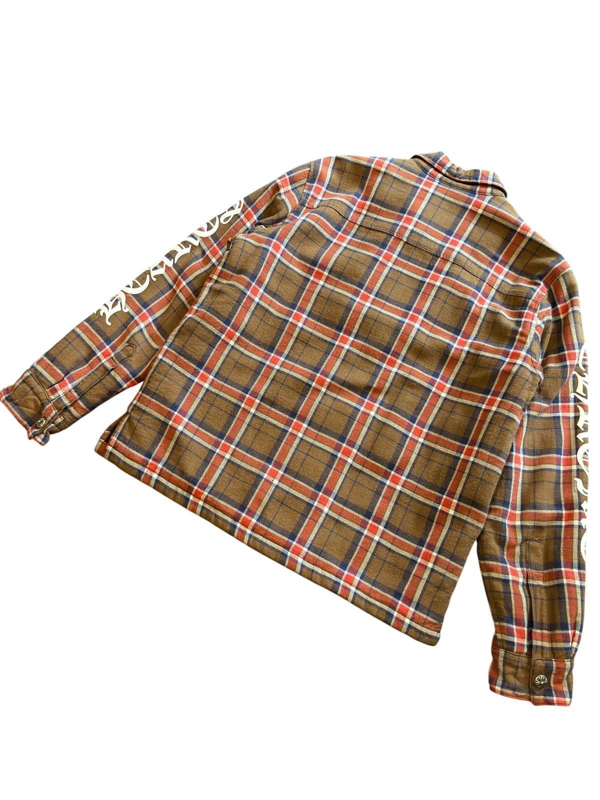 Chrome Hearts Chrome Hearts Work’n Quilted Silk Lined Brown Flannel Jacket Size US M / EU 48-50 / 2 - 5 Thumbnail